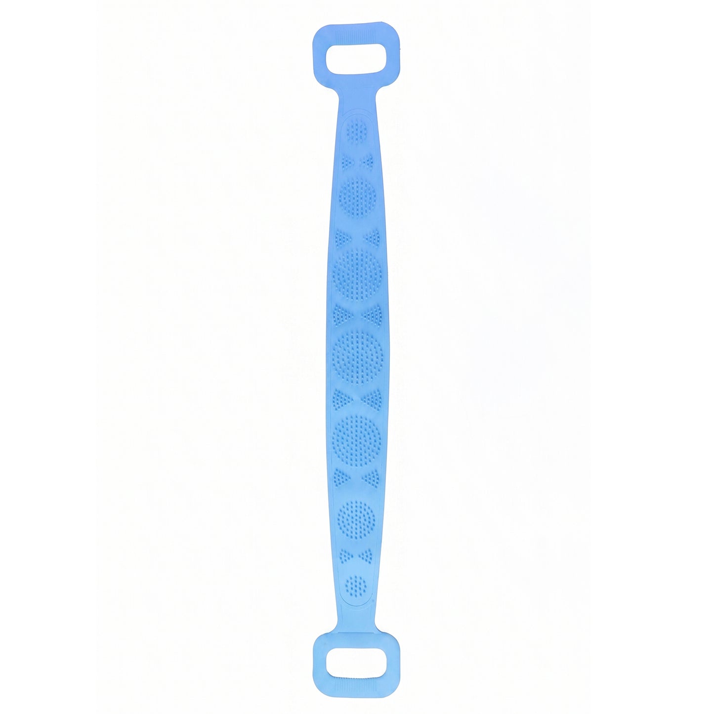 Silicone back scrubber showing benefits and uses