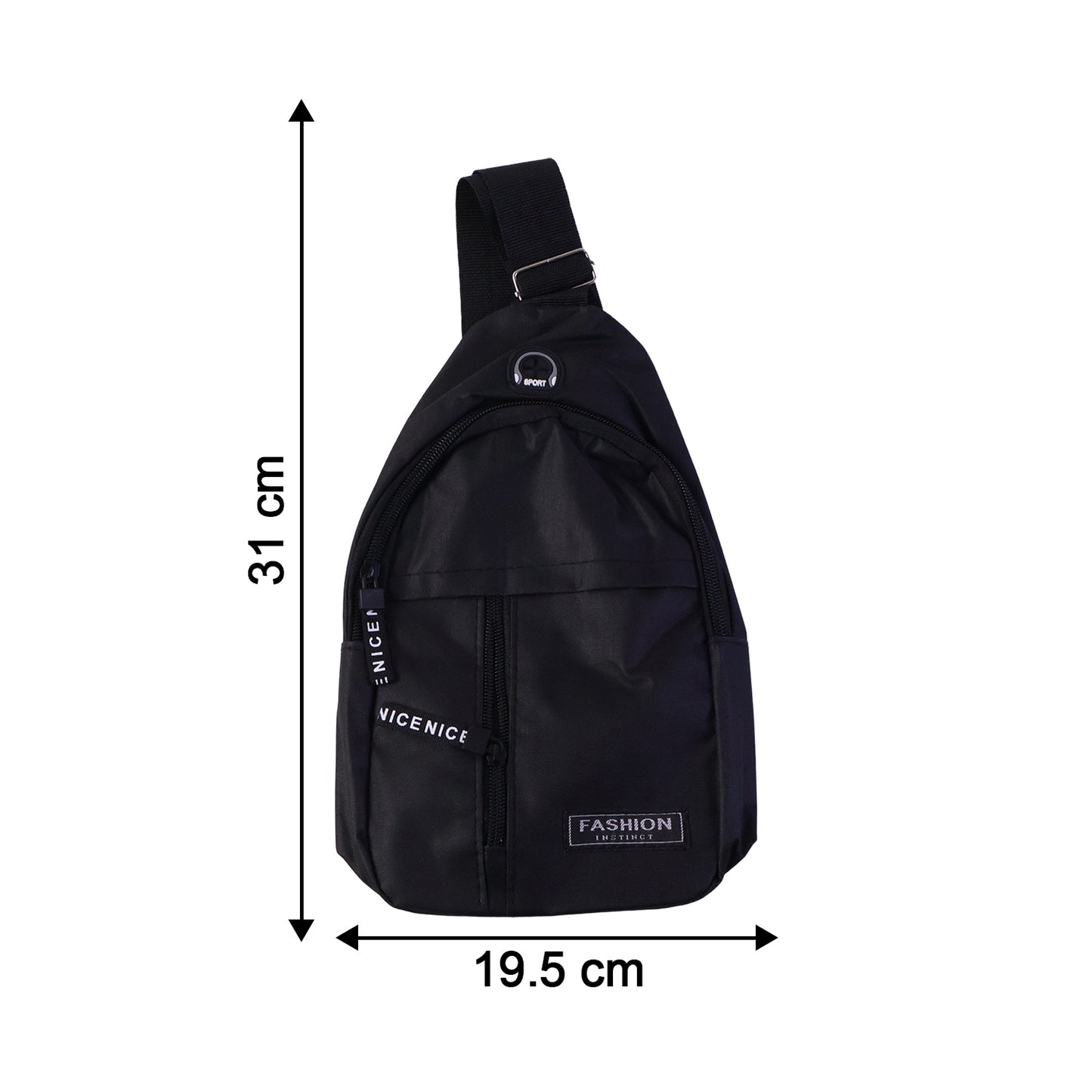 Waterproof Waist Bag – Shoulder Crossbody Bag with USB Charging Slot