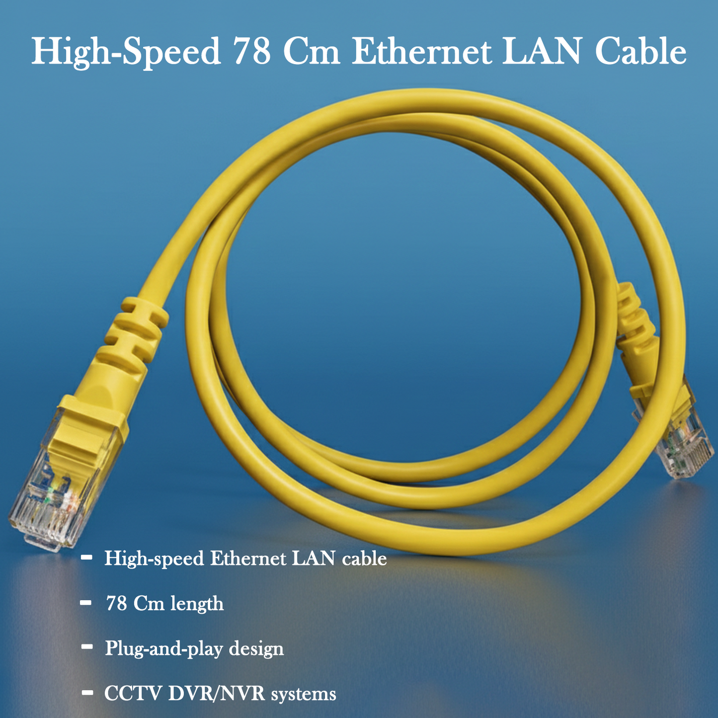 High-Speed 78 Cm Ethernet LAN Cable (1 Pc)