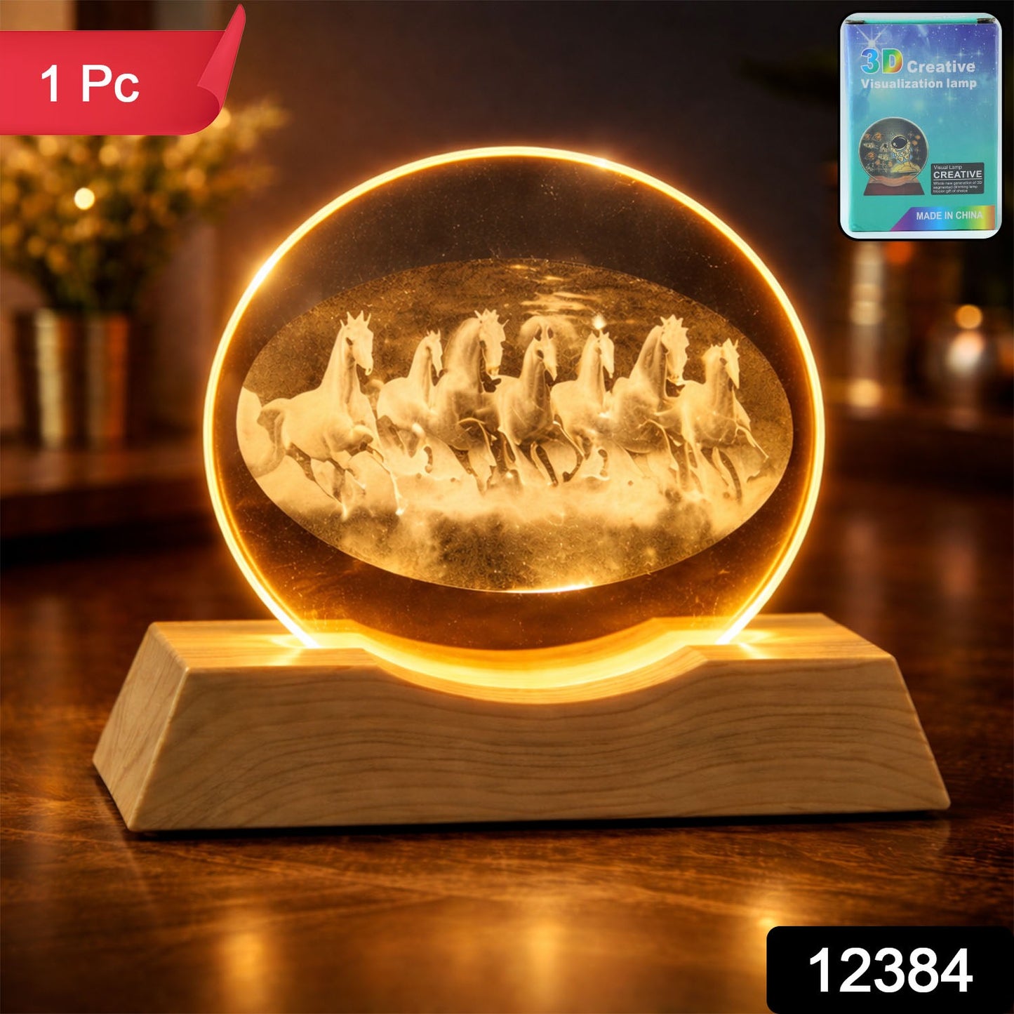 3D Crystal LED Night Lamp
