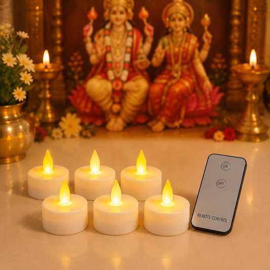 LED Flameless Candle Set – 6 Piece Warm Flickering Lights