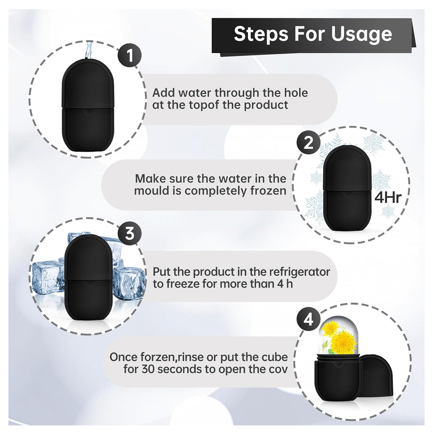 Beauty Ice Roller for Face & Eye Massager (Reusable, Loose)