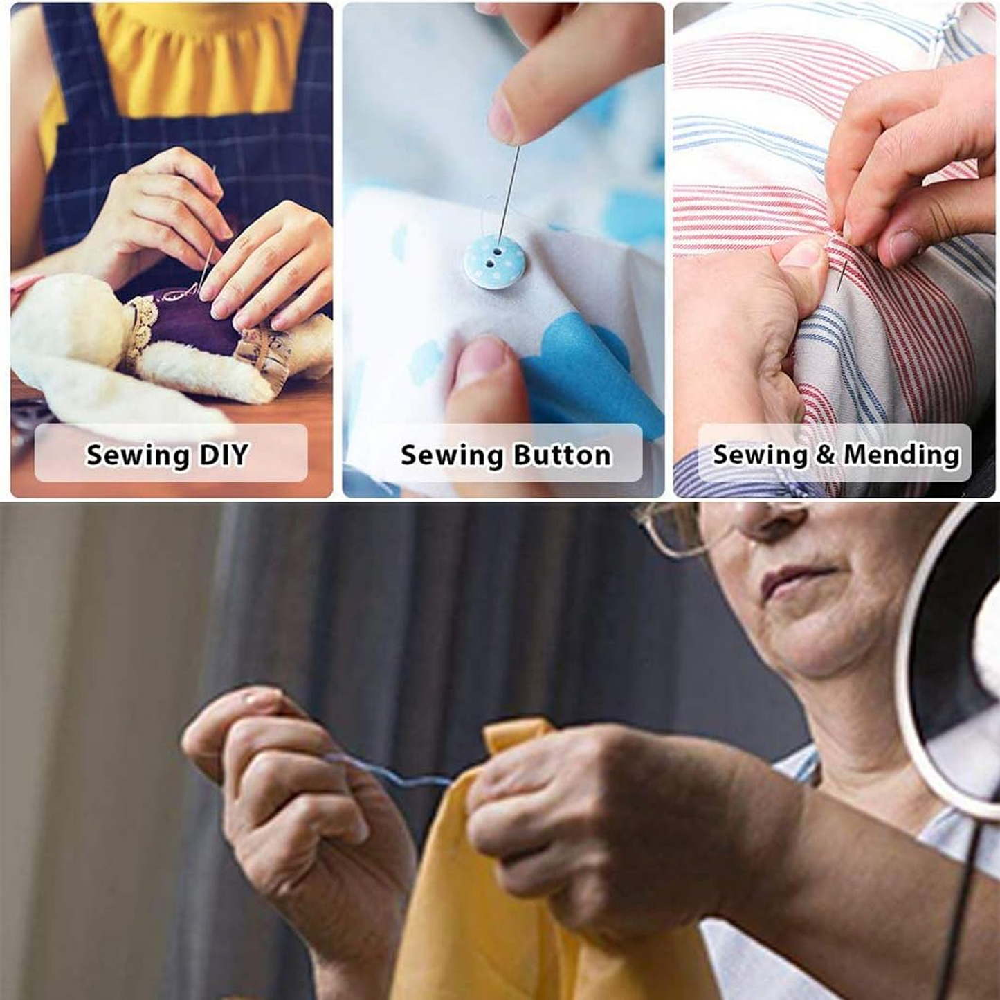 Mini Travel Sewing Kit for Beginners with Threads & Scissors
