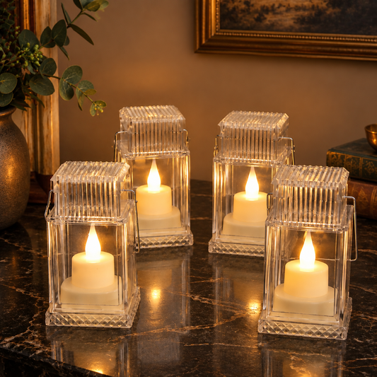 14843 LED lantern decor candles set of 4