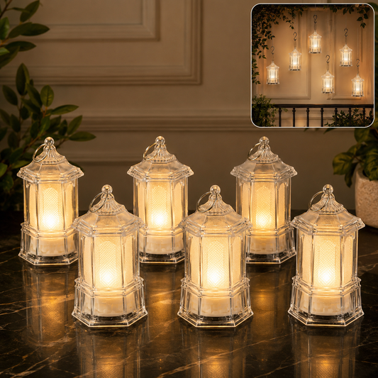 LED Hanging Lantern Decorative Flameless Candle Set – Safe Warm Glow