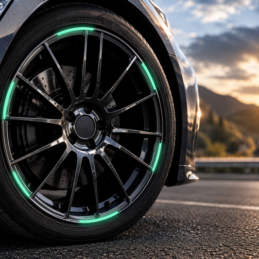 Reflective Car Wheel Stickers – Multicolored 20 Pcs for Night Safety | Velvet Wheels