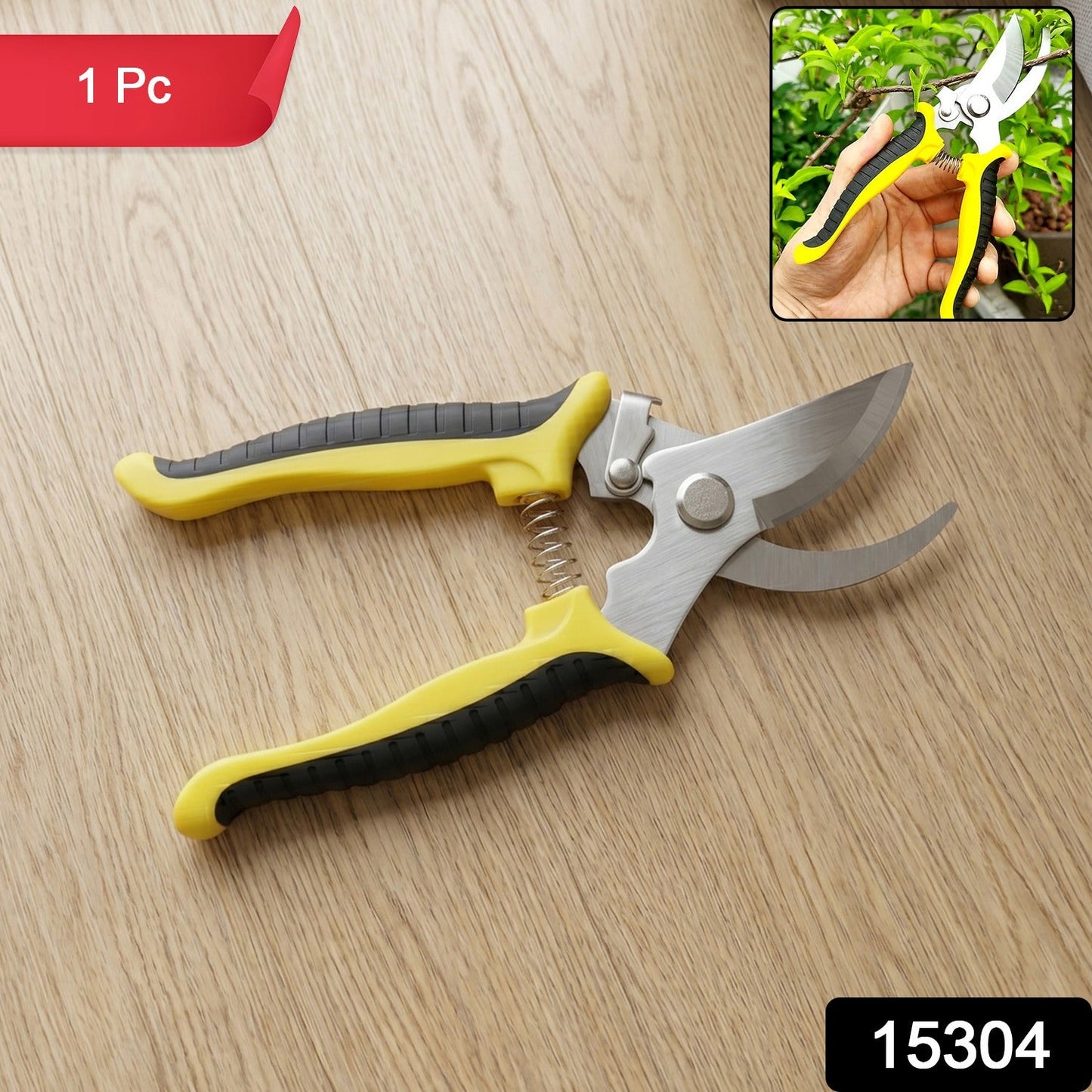 Heavy Duty Garden Pruning Shears Stainless Steel Pruner Cutter for Plants (1 Pc)