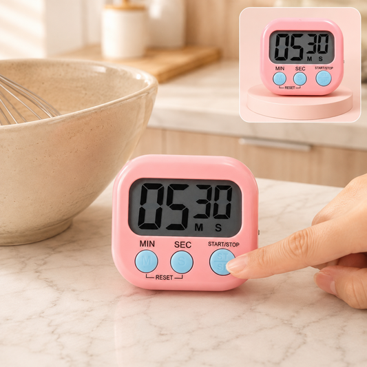 Digital Kitchen Timer – Clear Display & Stopwatch | VoltDesk