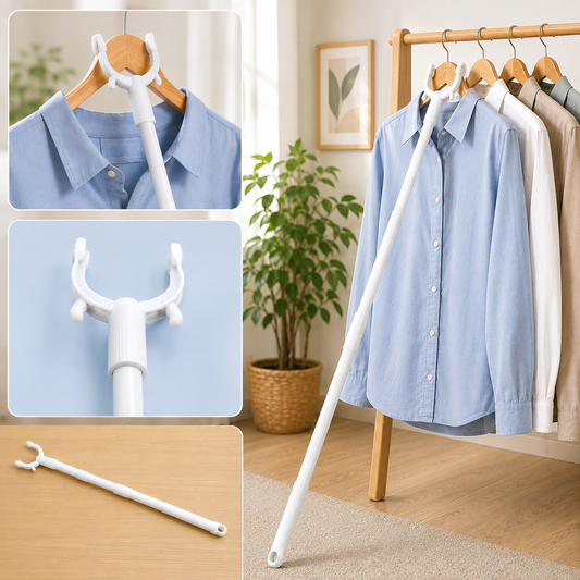 Long Reach Clothes Hook Rod – 86 cm for Easy Access