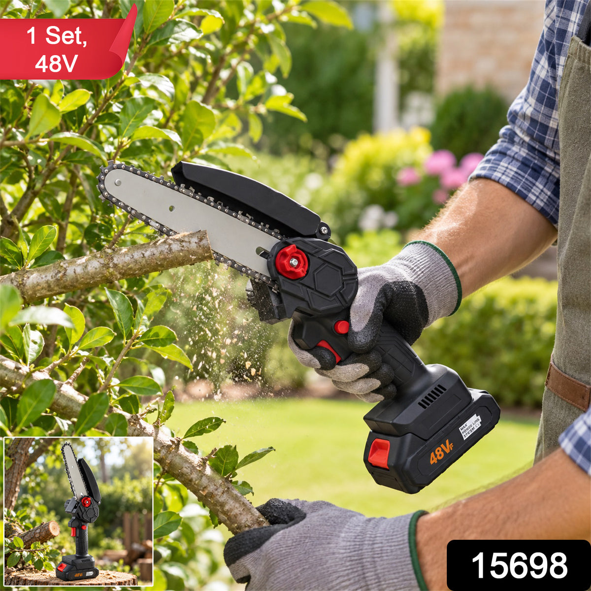Mini Cordless Electric Chainsaw – Portable & Powerful for Garden Tasks