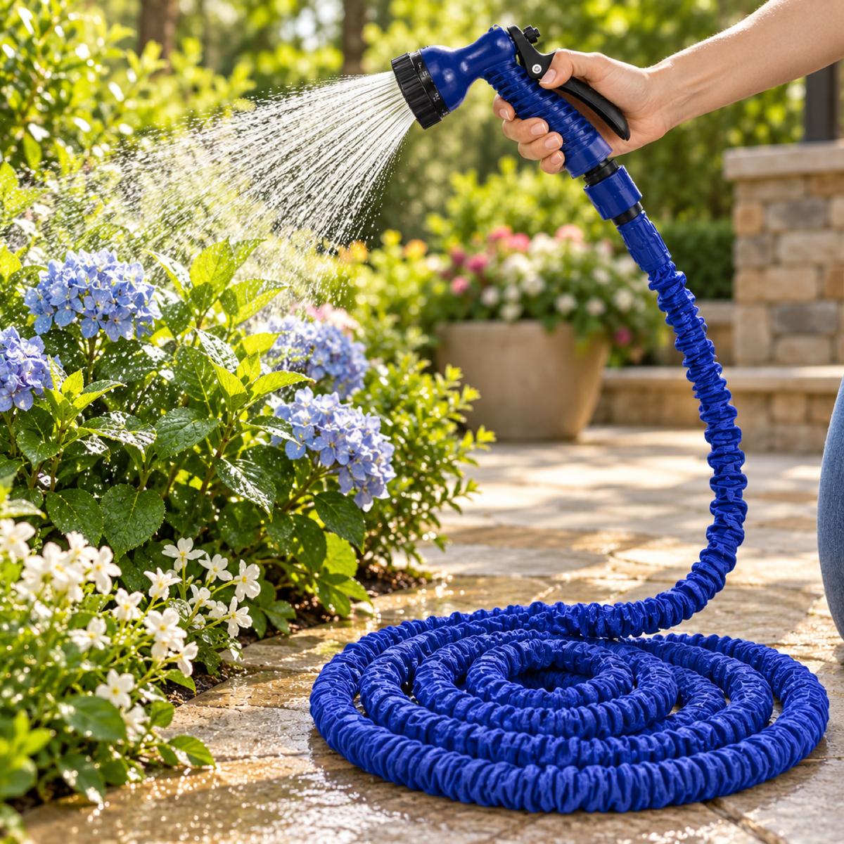 Expandable Garden Hose – 4m with Spray Gun | Indo Glow