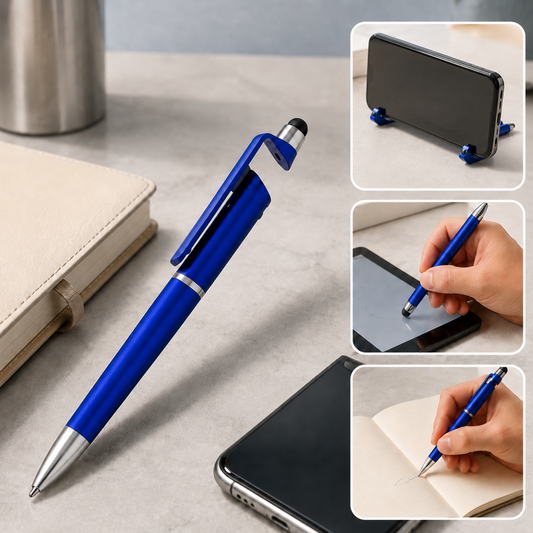 3-in-1 Stylus Pen – Mobile Stand, Ink Pen & Touchscreen | Writezo