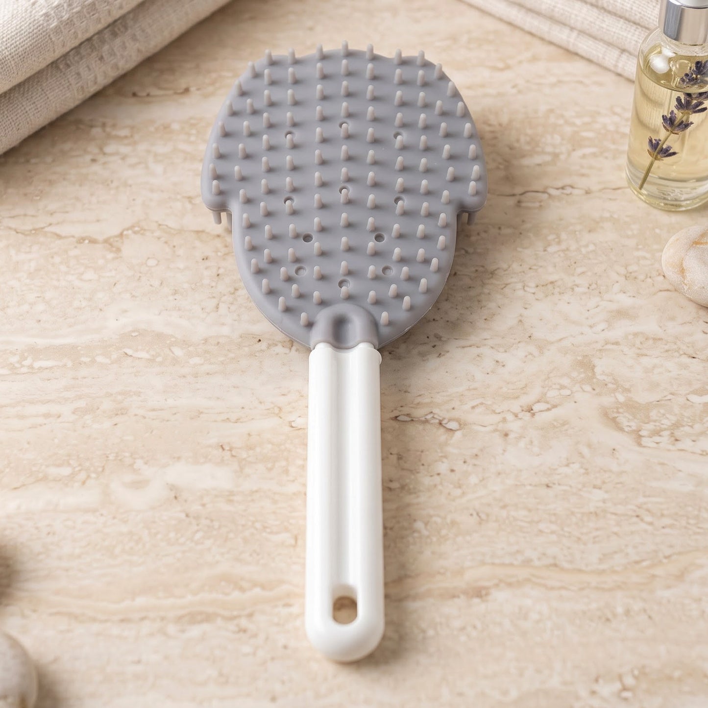 Soft bristle pet cleaning brush product view