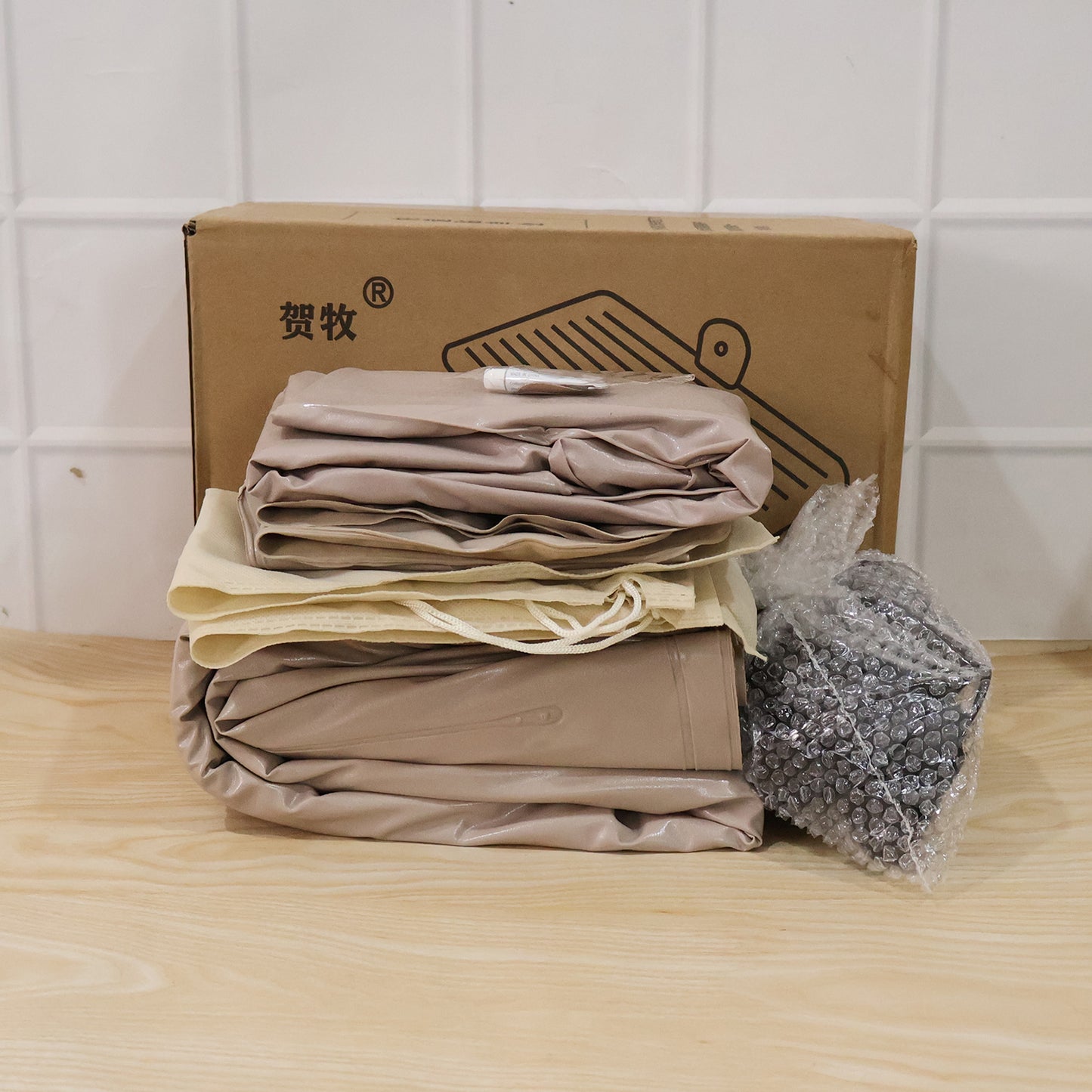 Car Air Mattress Folded with Packaging Box