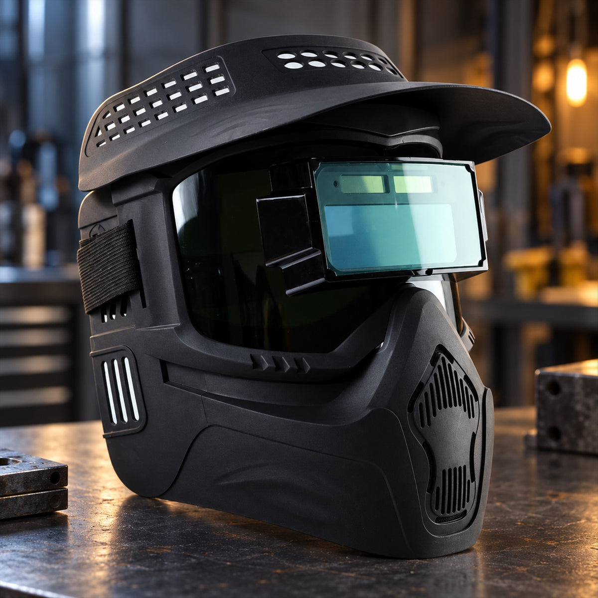 Automatic dimming welding mask - main display