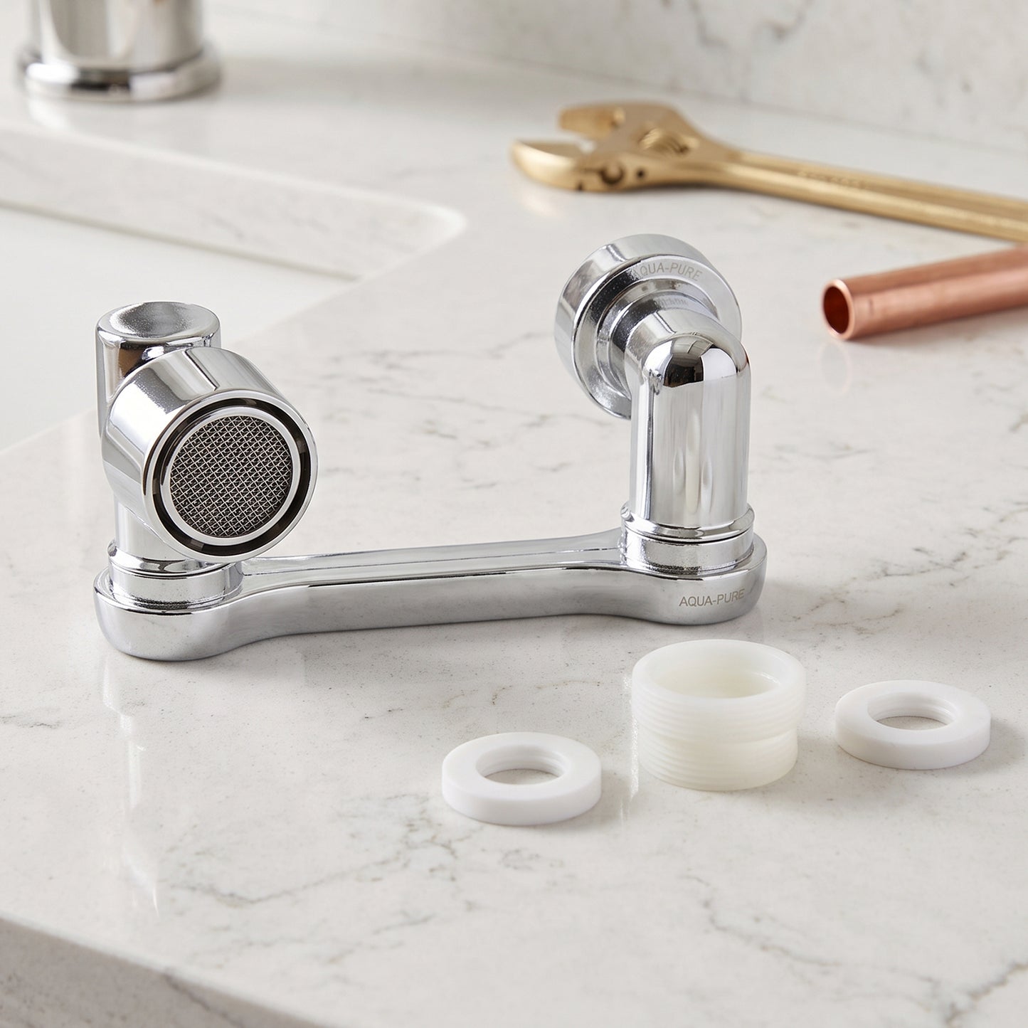 Flexible Faucet Splash Head Set for Kitchen 360 Degree Rotation (1 Set)