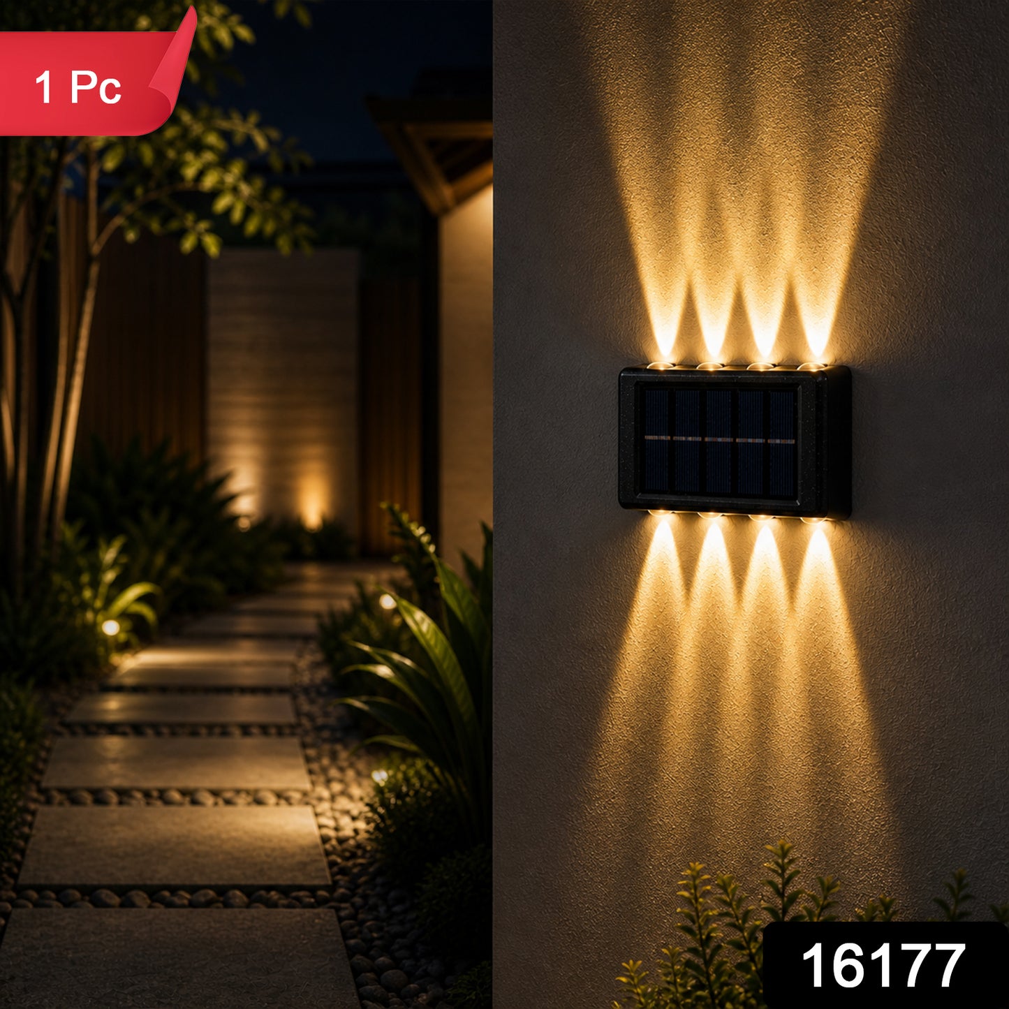 16177 solar wall light SKU image