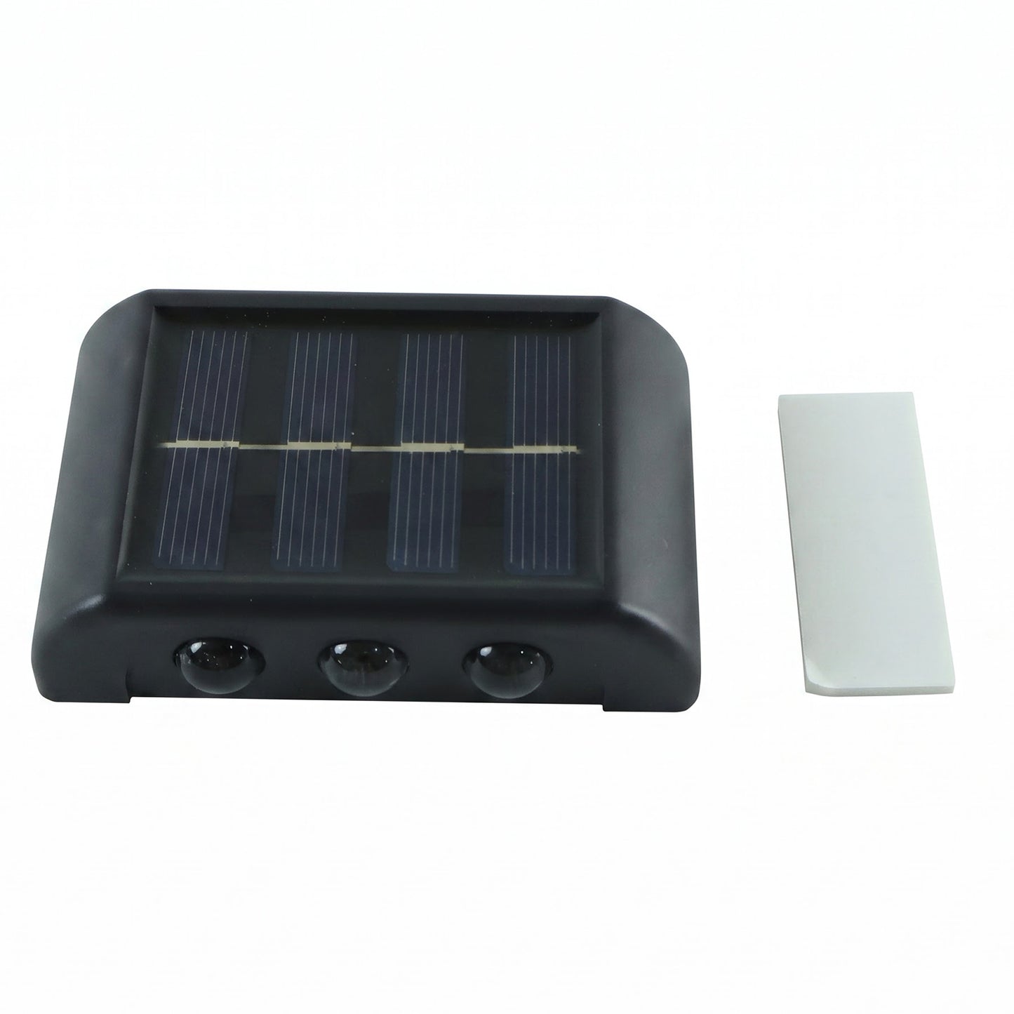 Sensor solar wall light on white background