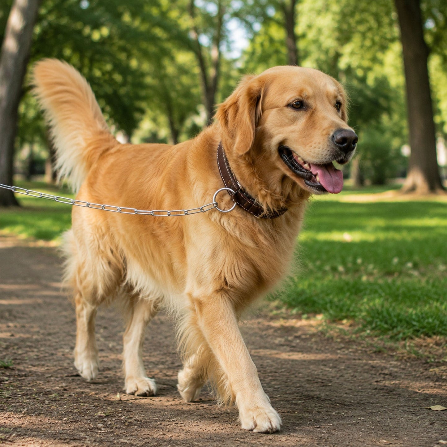Steel heavy duty dog chain leash