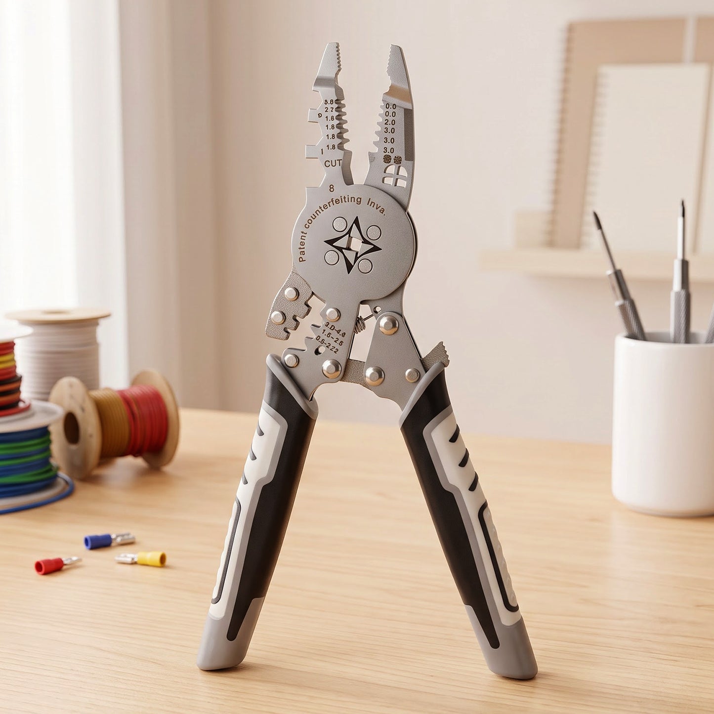 Multifunctional wire stripper crimper