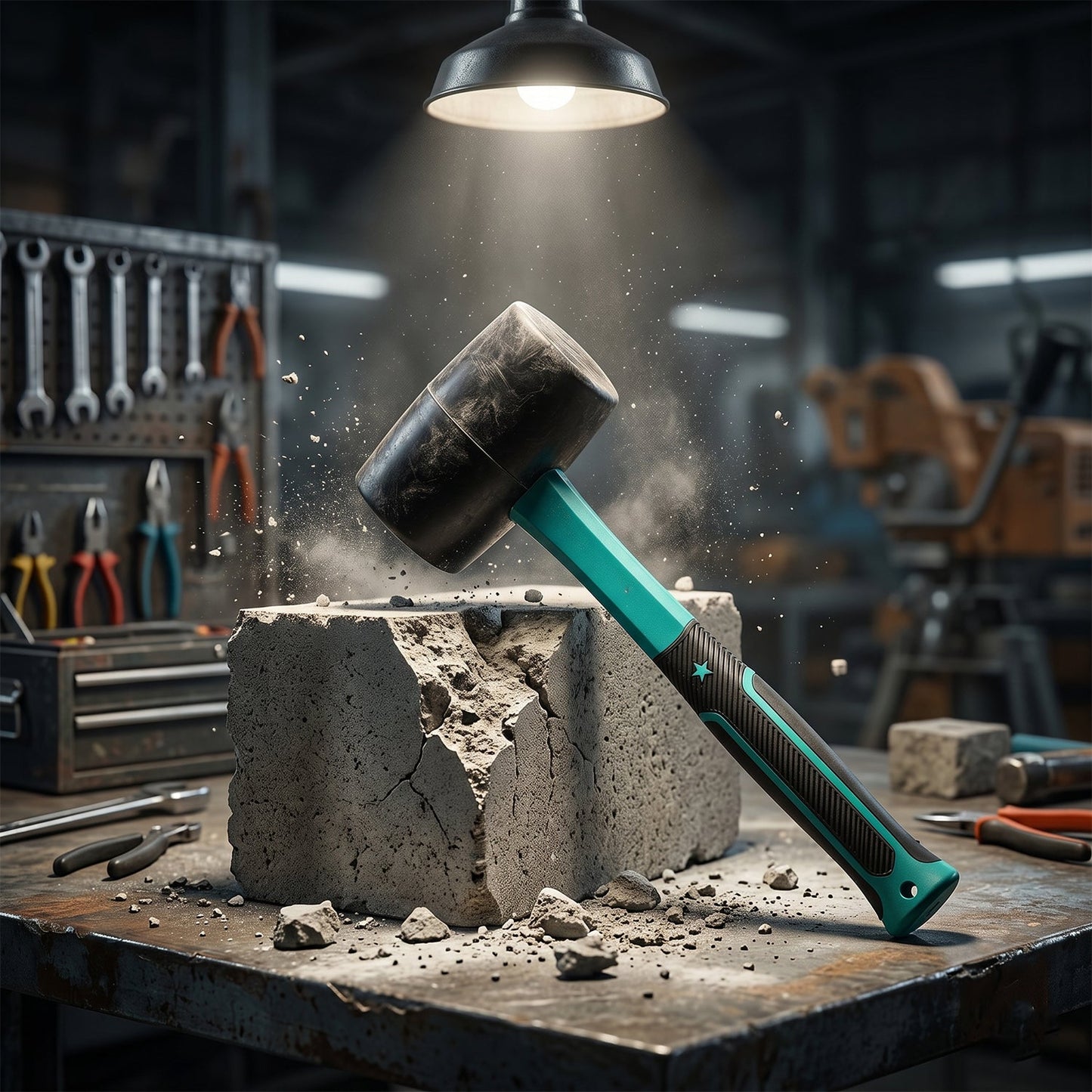 Heavy Duty Sledge Hammer Rubber Mallet with Non Slip Fiberglass Handle (1 Pc)