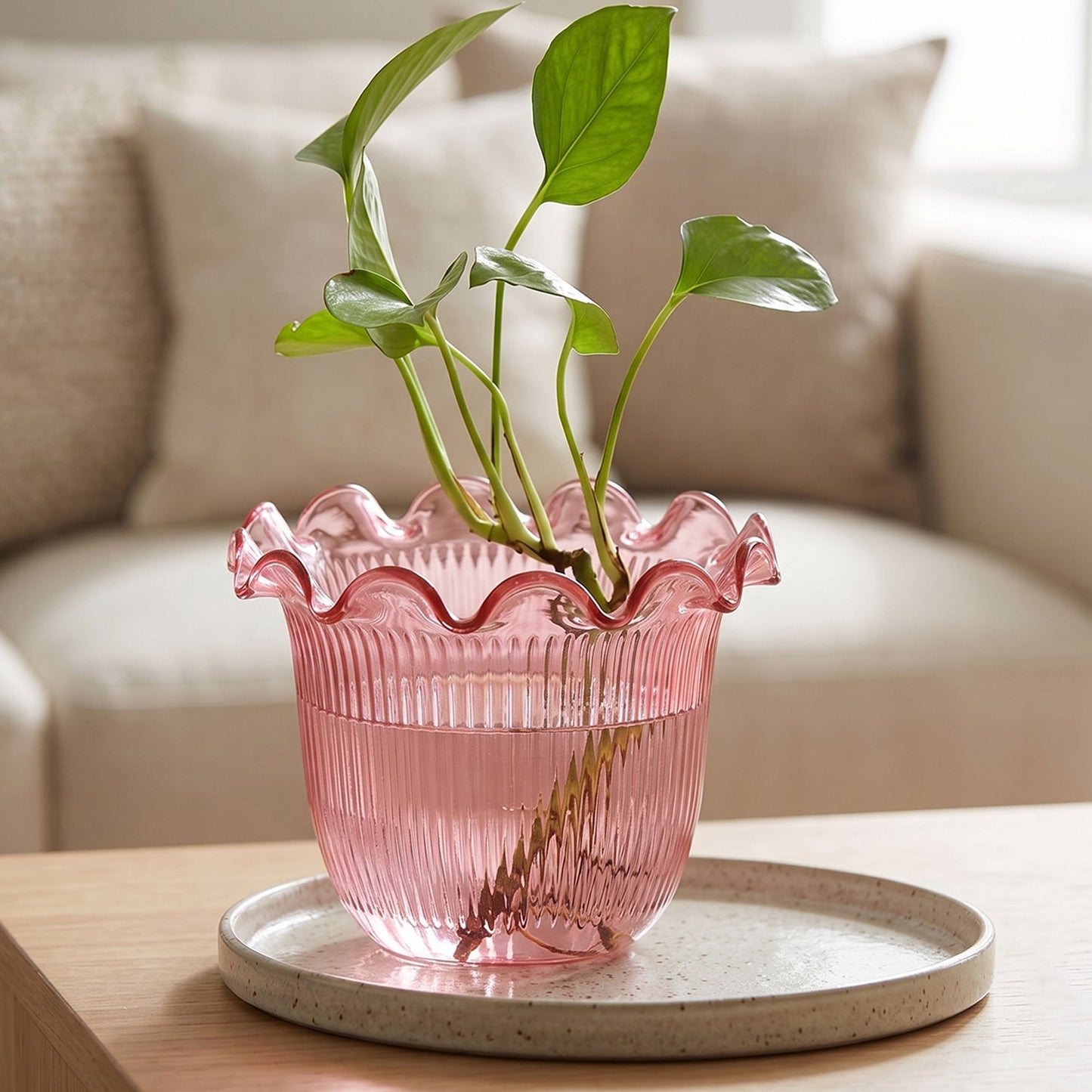 17122 decorative ruffled flower pot product