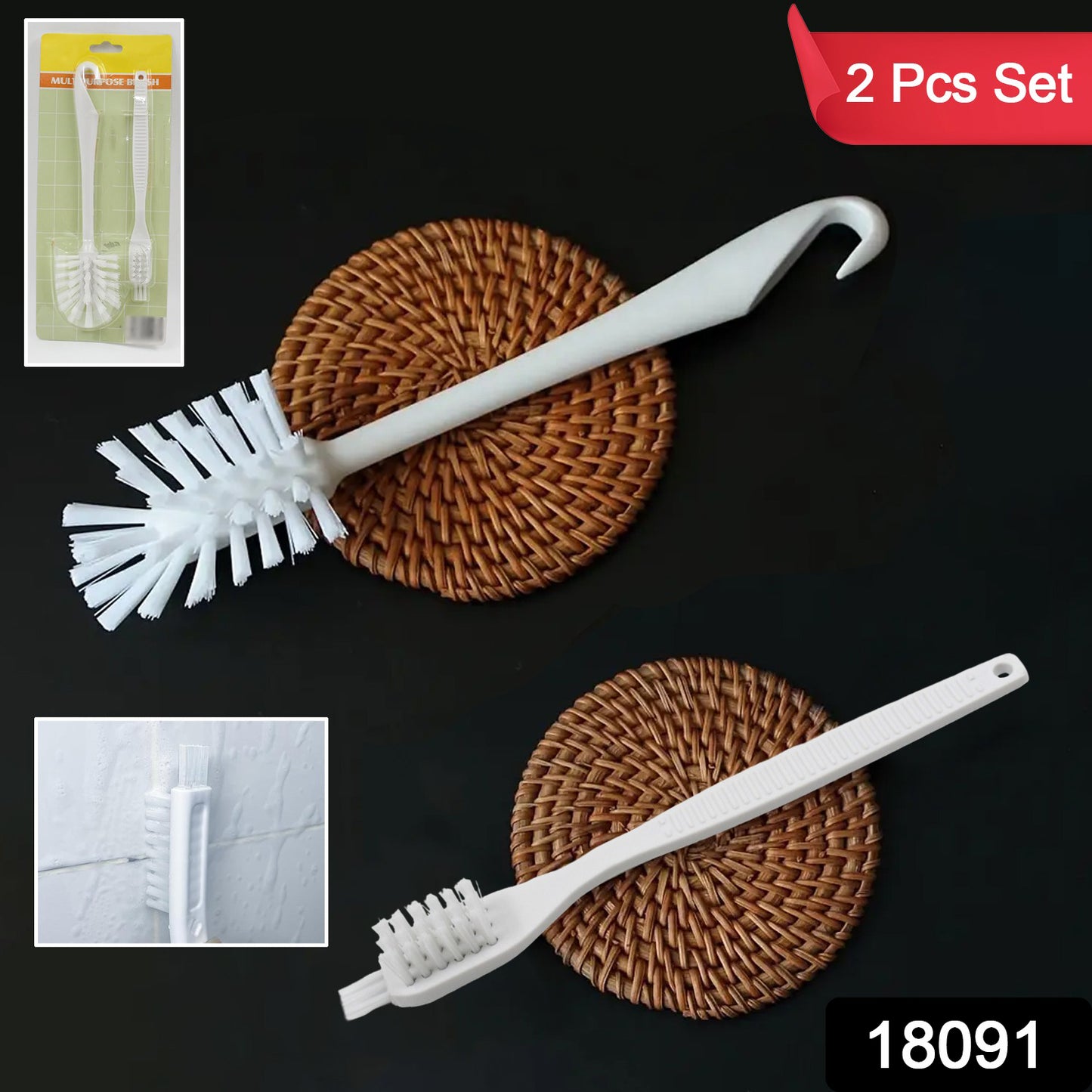 Juicer Cleaning Brush with white bristles