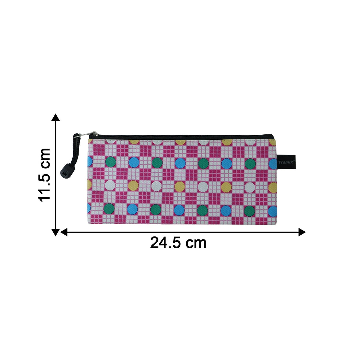 Size and dimensions of the vibrant printed pencil pouch