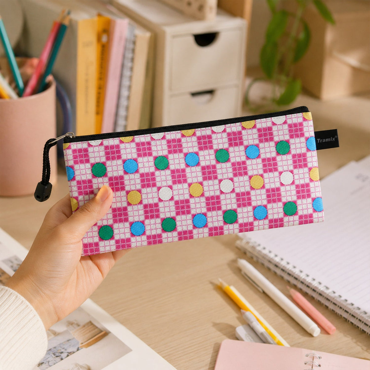 Kids joyful with their colorful stationery zipper pouches