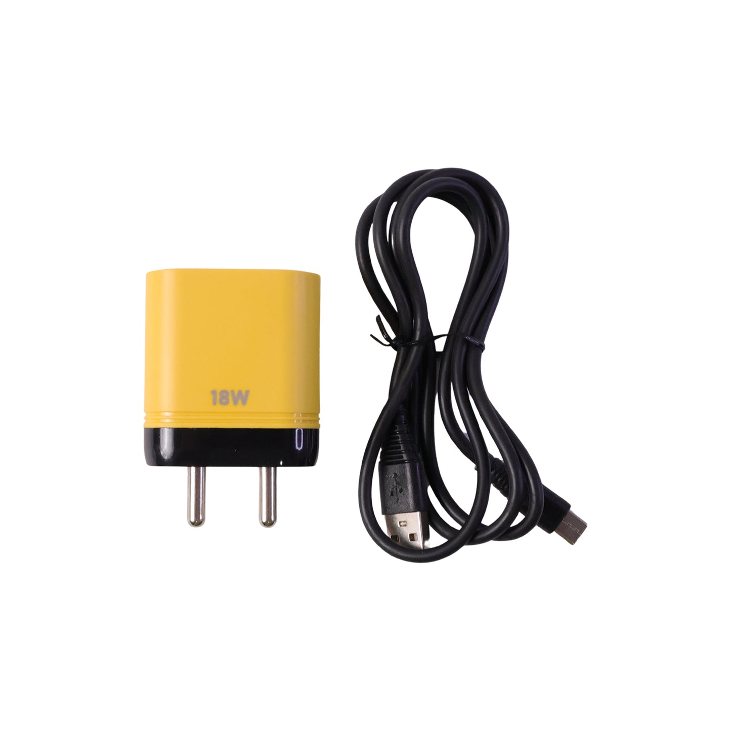 Close-up of dual USB ports on charger