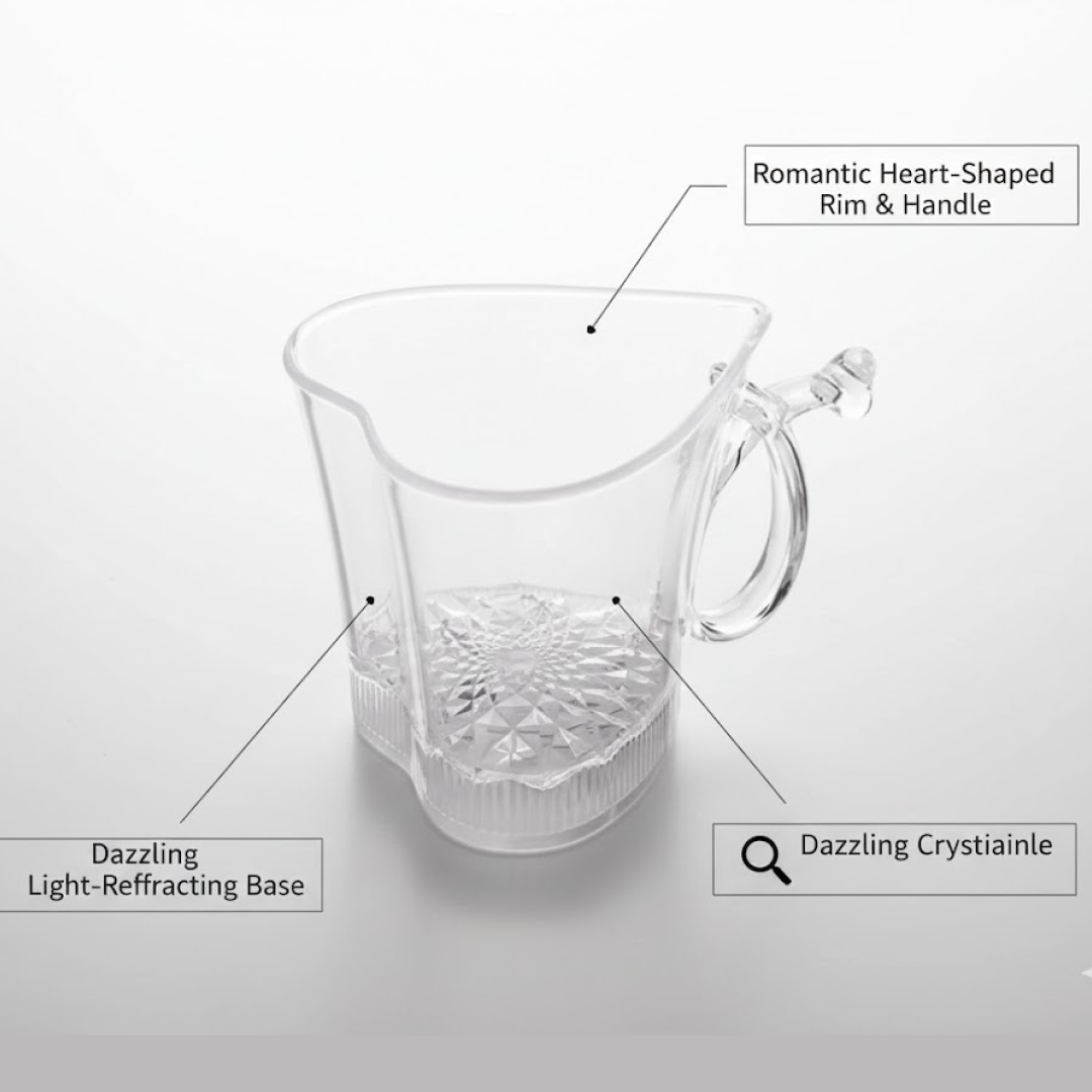 Heart Shape Activated Blinking Led Glass Cup