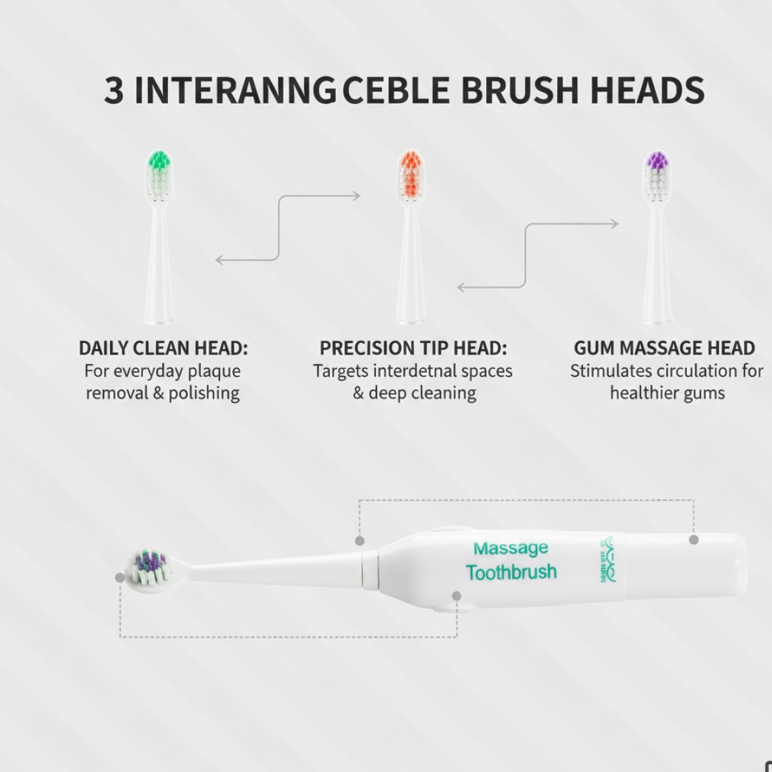 Electric Toothbrush for Adults & Teens – Deep Cleansing(Battery Not Incl)
