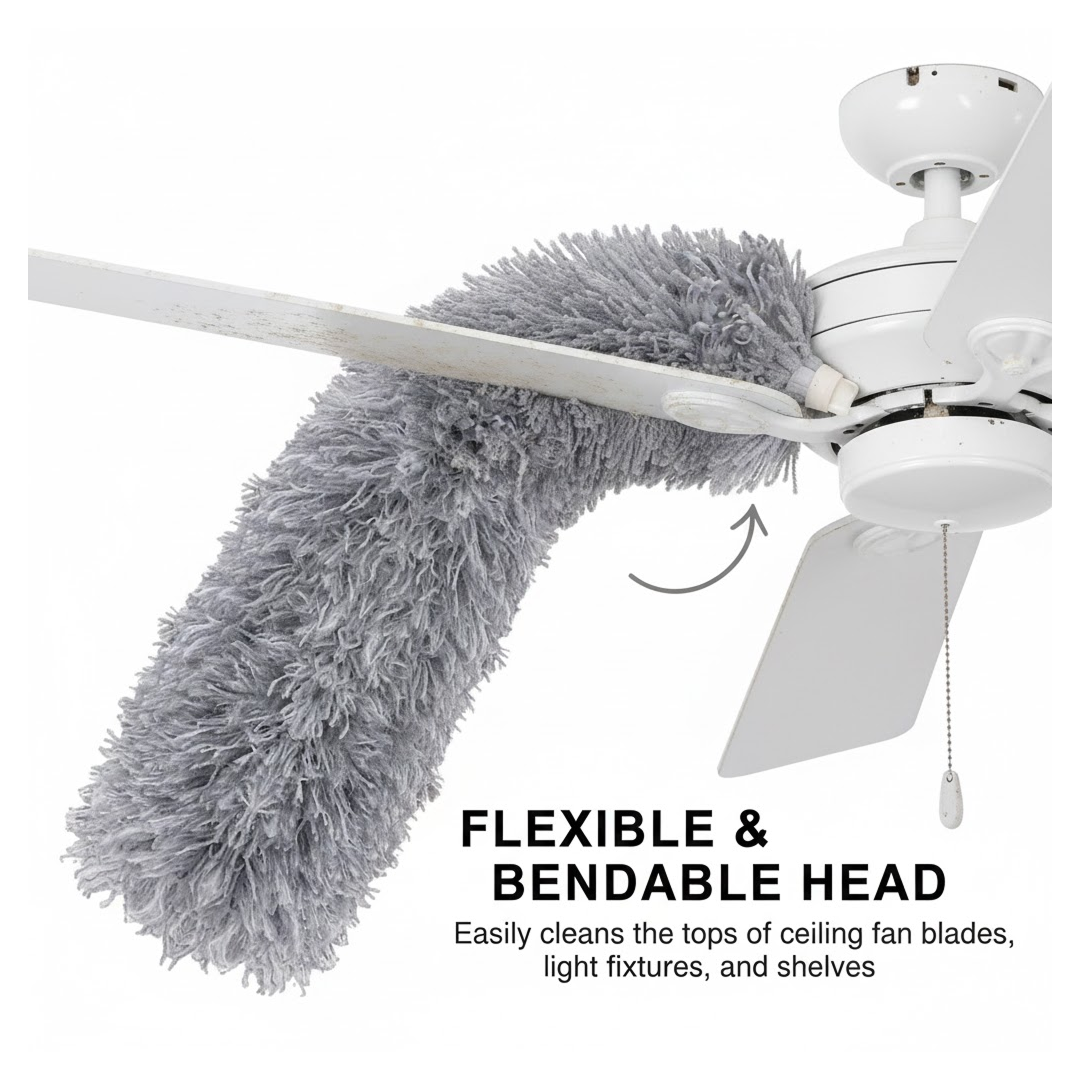 Microfiber Dusters for Cleaning 100 inches Extendable Handle Pole