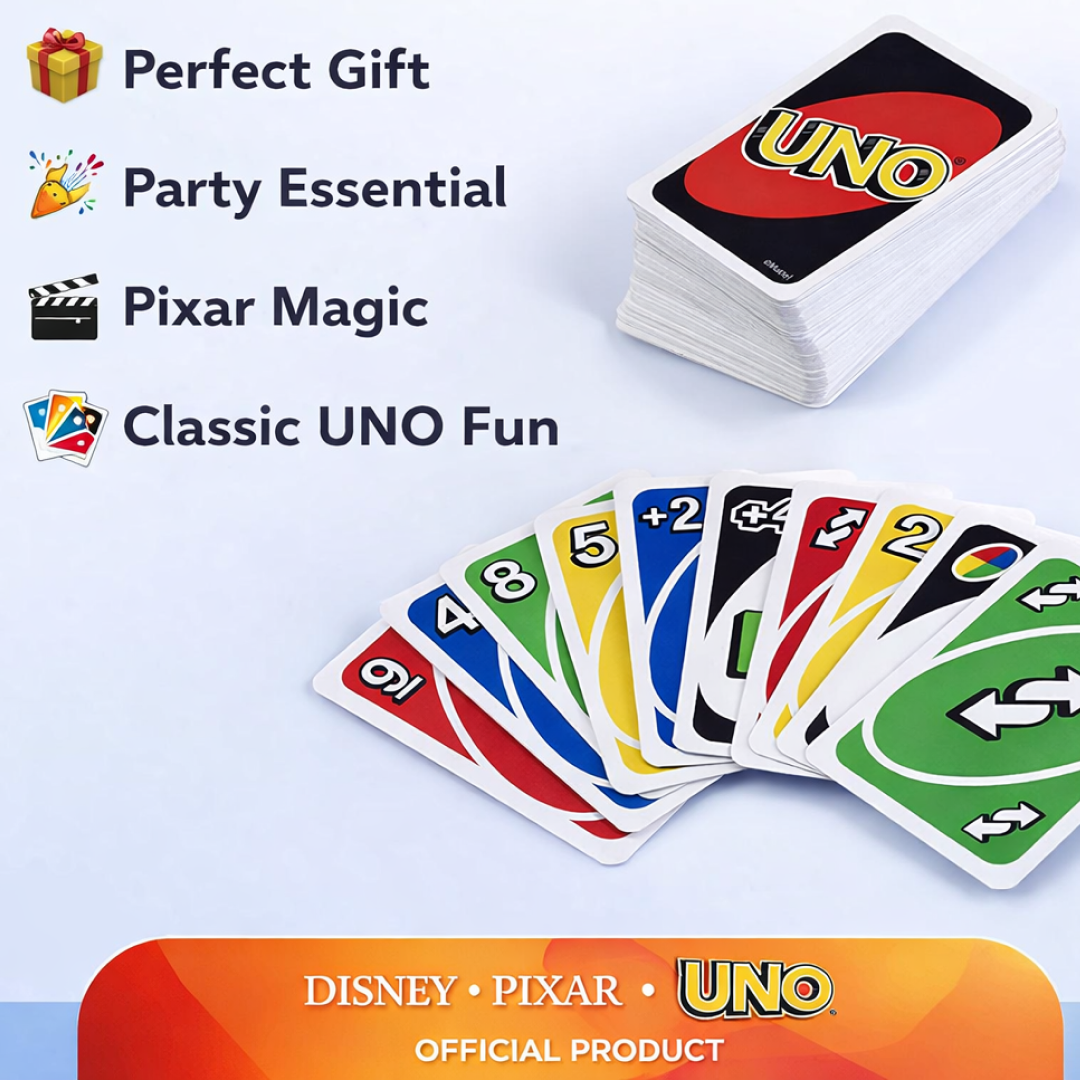 UNO Pixar Anniversary Card Game with 112 Cards