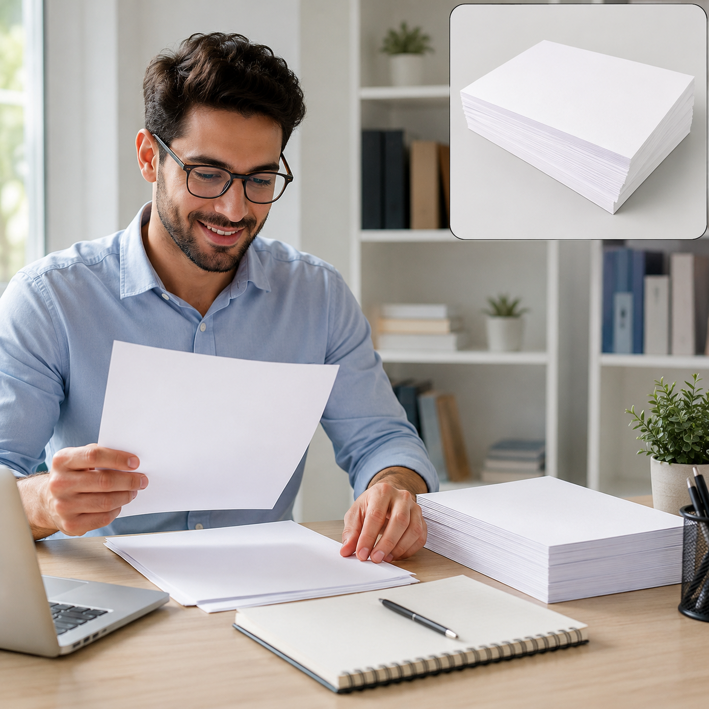 A4 High Bright Copier Paper – 70 GSM, 500 Sheets Pack