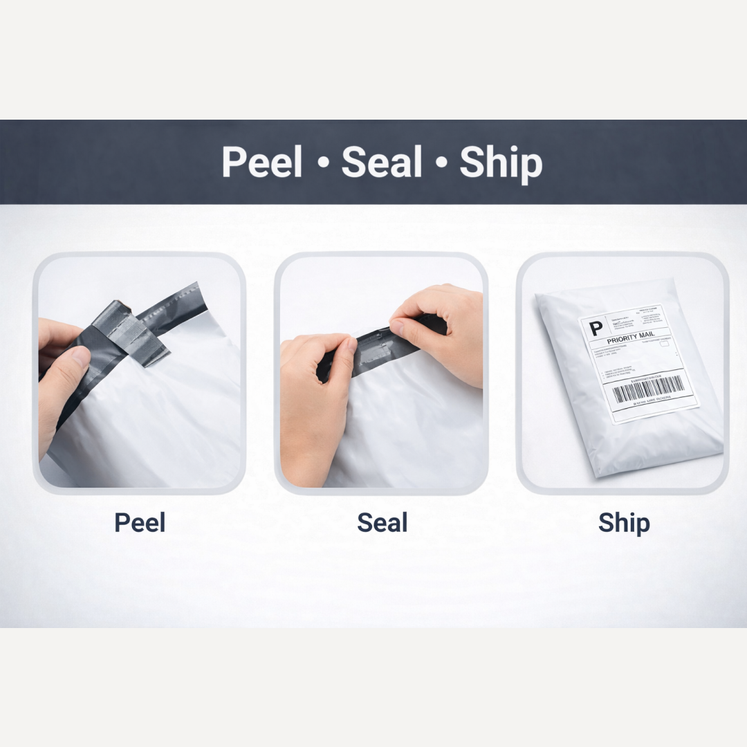 Tamper Proof Courier Bags(6.5X08 PLAIN 180 POD M1) - 100 pcs