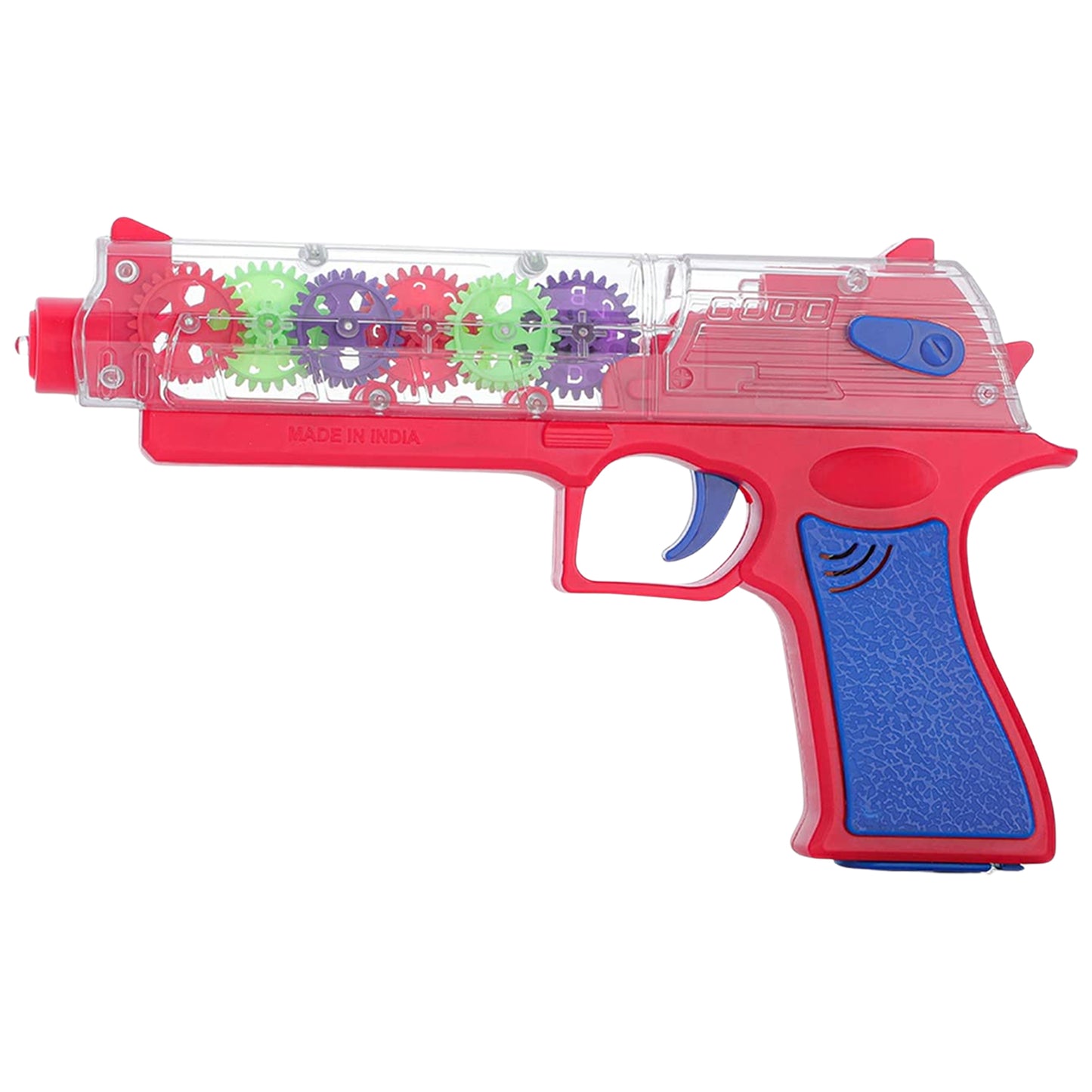Plastic Gear Simulation Laser Toy Gun – 3D Lights, Music & Rotating Gear (1 Pc, 3+ Years)