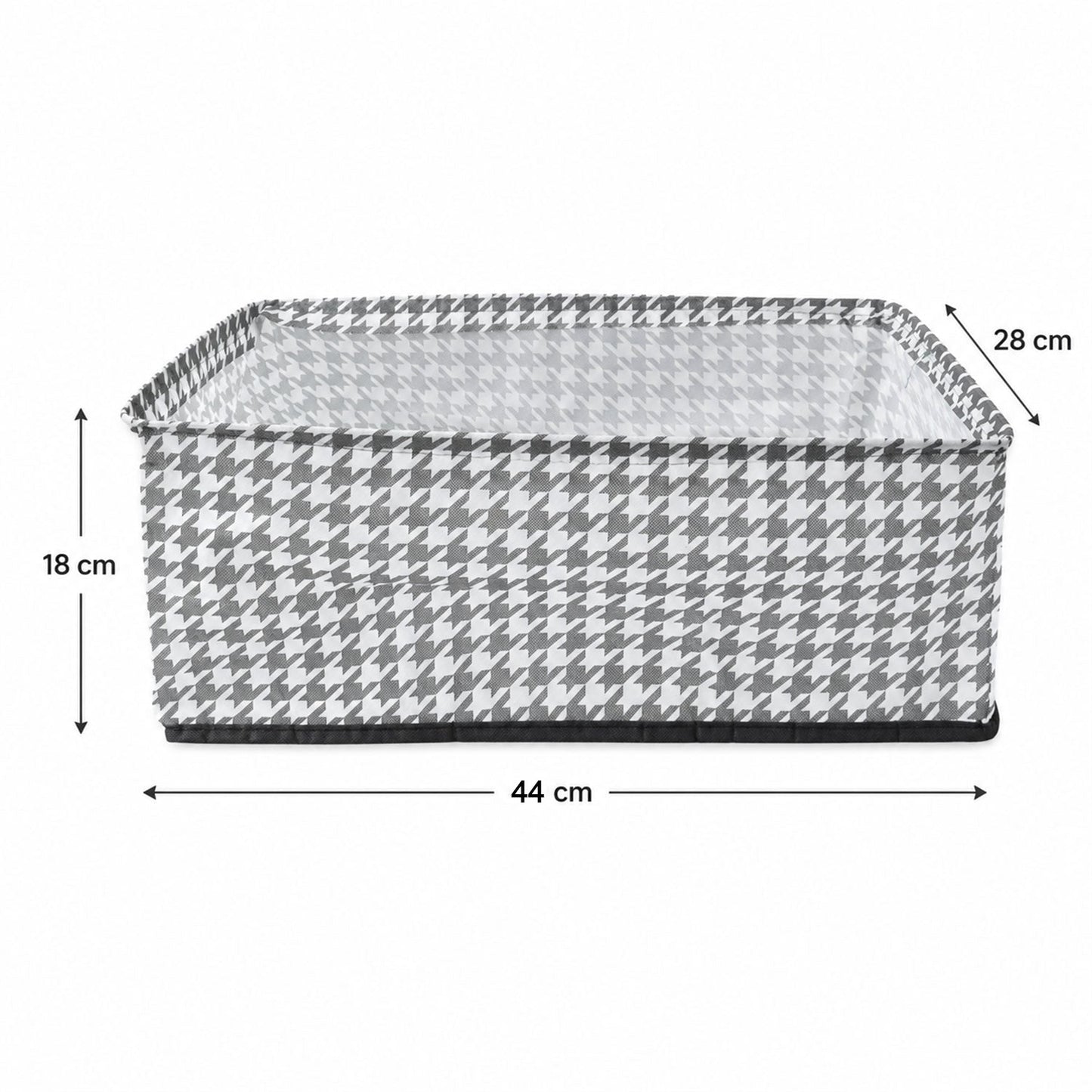 19761 foldable cloth organizer basket white background