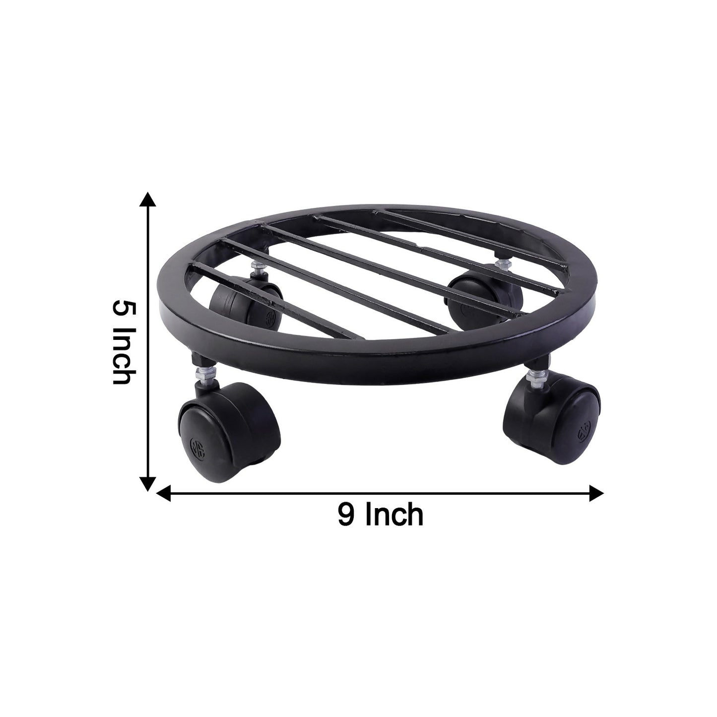 Heavy Duty Round Plant Pot Trolley with Wheels for Easy Movement