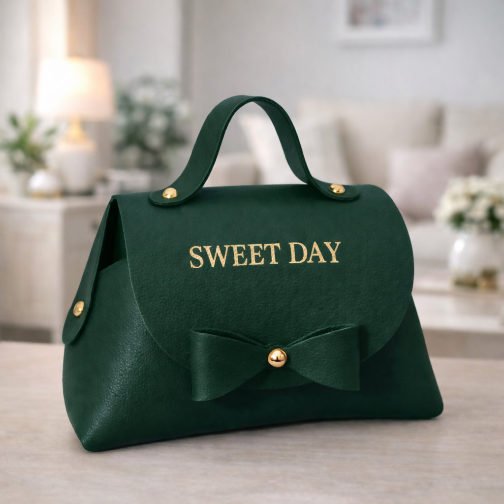 Sweet Day Mini Handbag for Girls & Women | Stylish Bow Design | Green