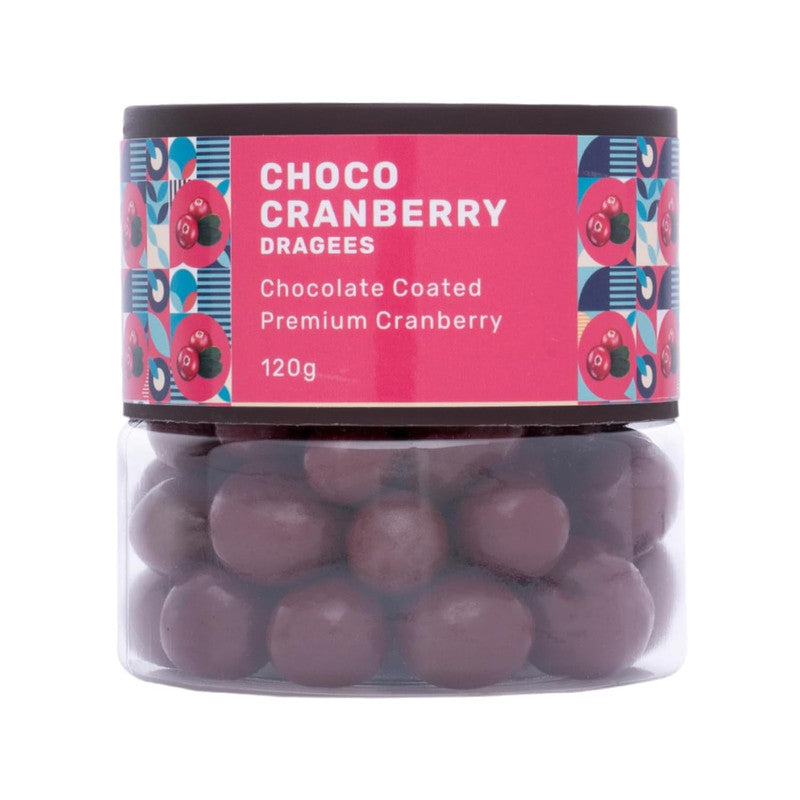 Oracle Choco Cranberry Dragees – Chocolate Coated Premium Cranberries (120gm)