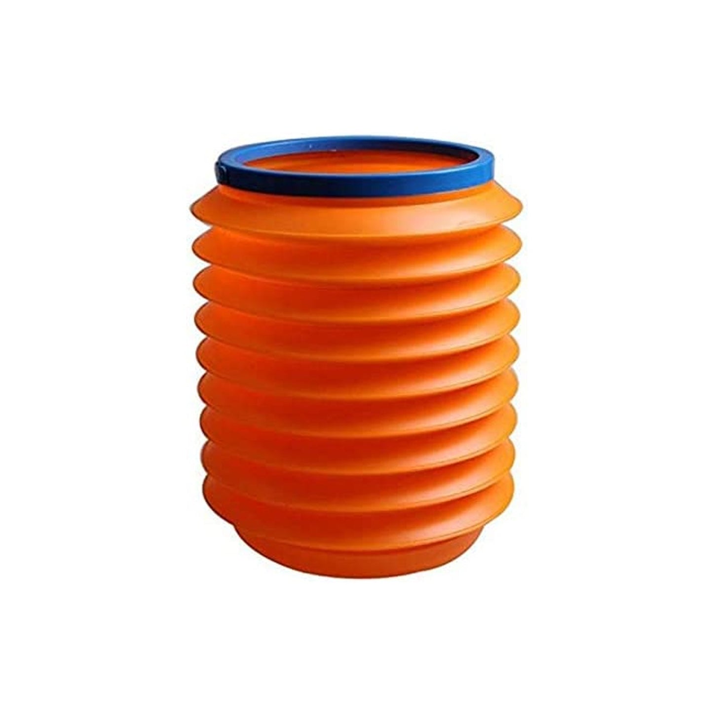 Foldable water container, demonstrating its leak-proof design for carrying liquids.