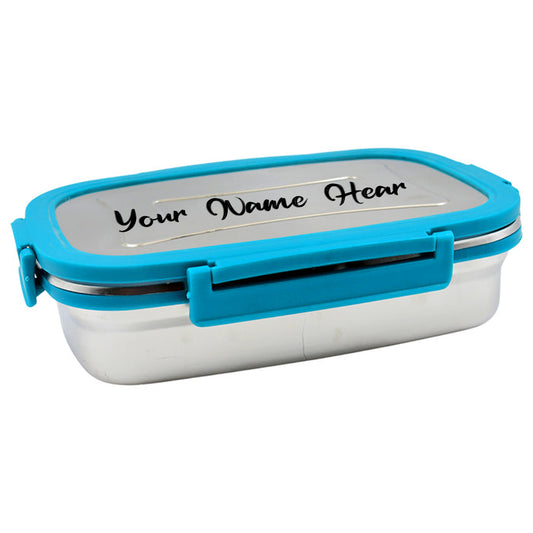 Customize Premium Stainless Steel Lunch Box for Kid, 2 Containers Lunch Box, Perfect Size Meal Lunch Box Set for Office, School and Travelling Tiffin Box (1000 ML+ 200 ML Approx)