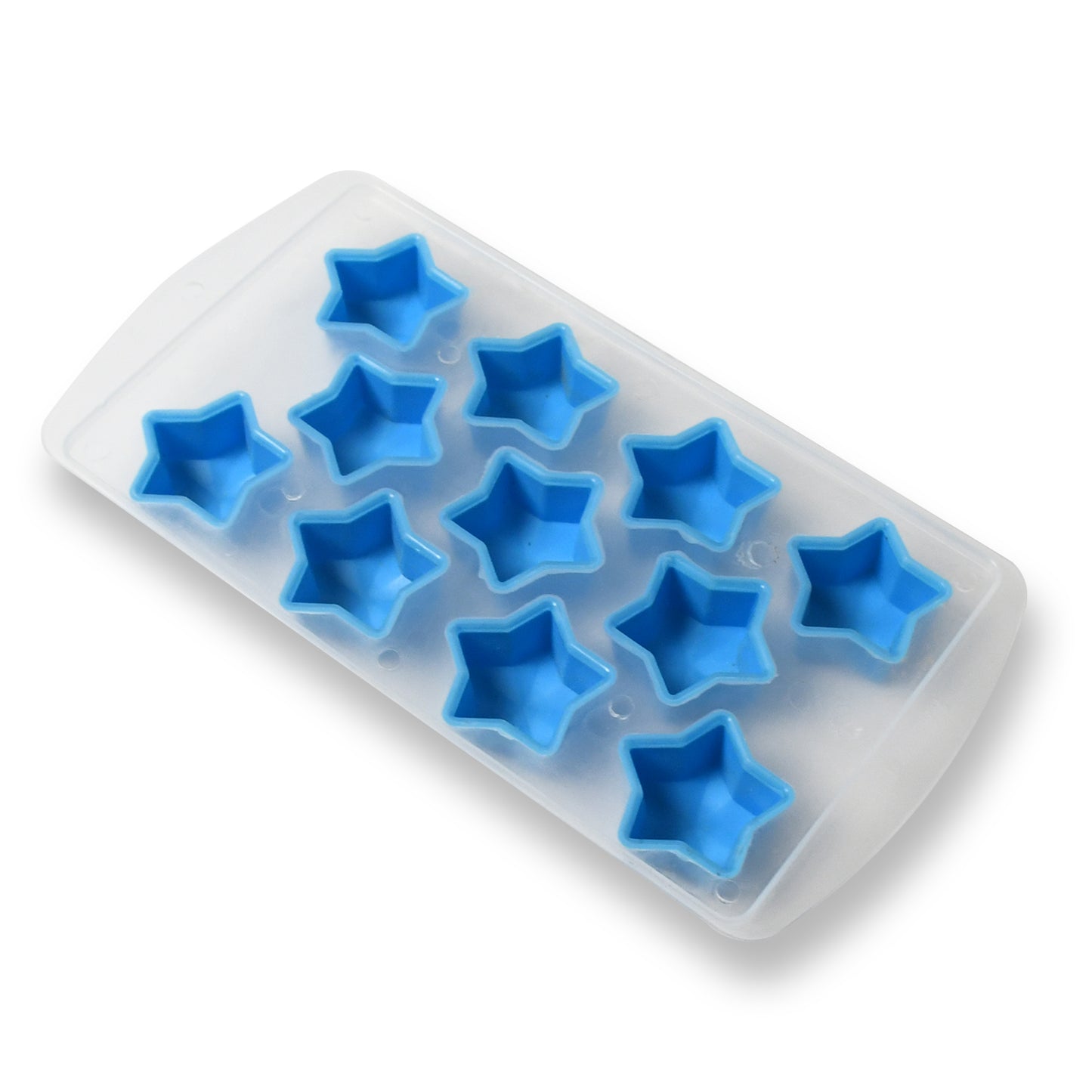 Single star-shaped silicone ice cube mold for drinks and desserts.