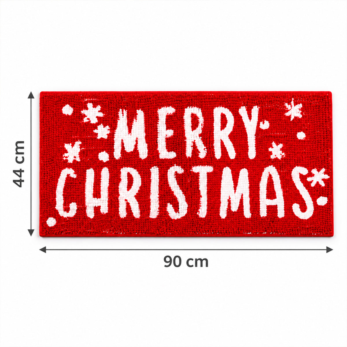 Christmas Decorative Chenille Floor Mat, Mixed Design and Size (1 Pc)