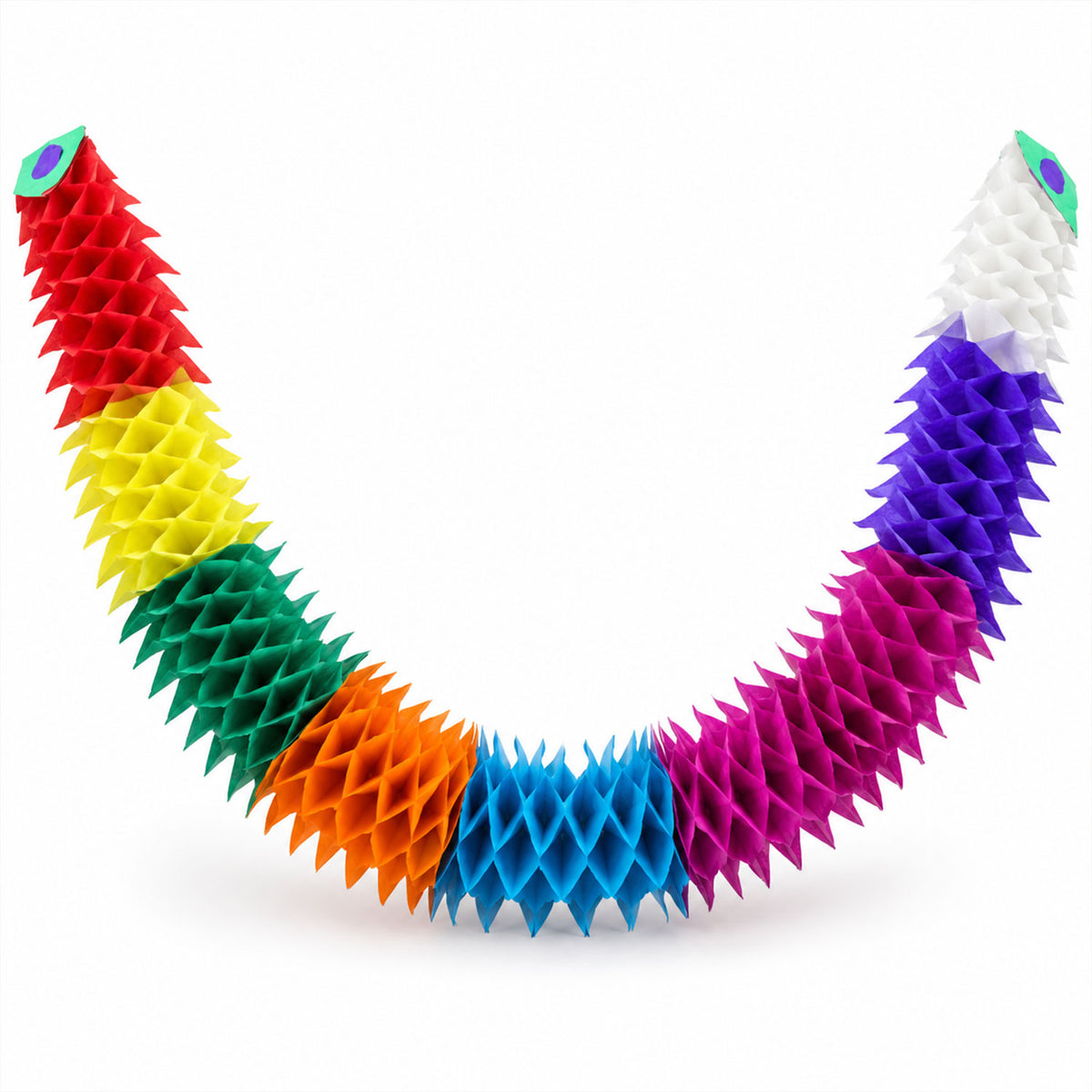 Multicolour Honeycomb Paper Garland for Party Decor (Approx. 2.5 m, 1 Pc)
