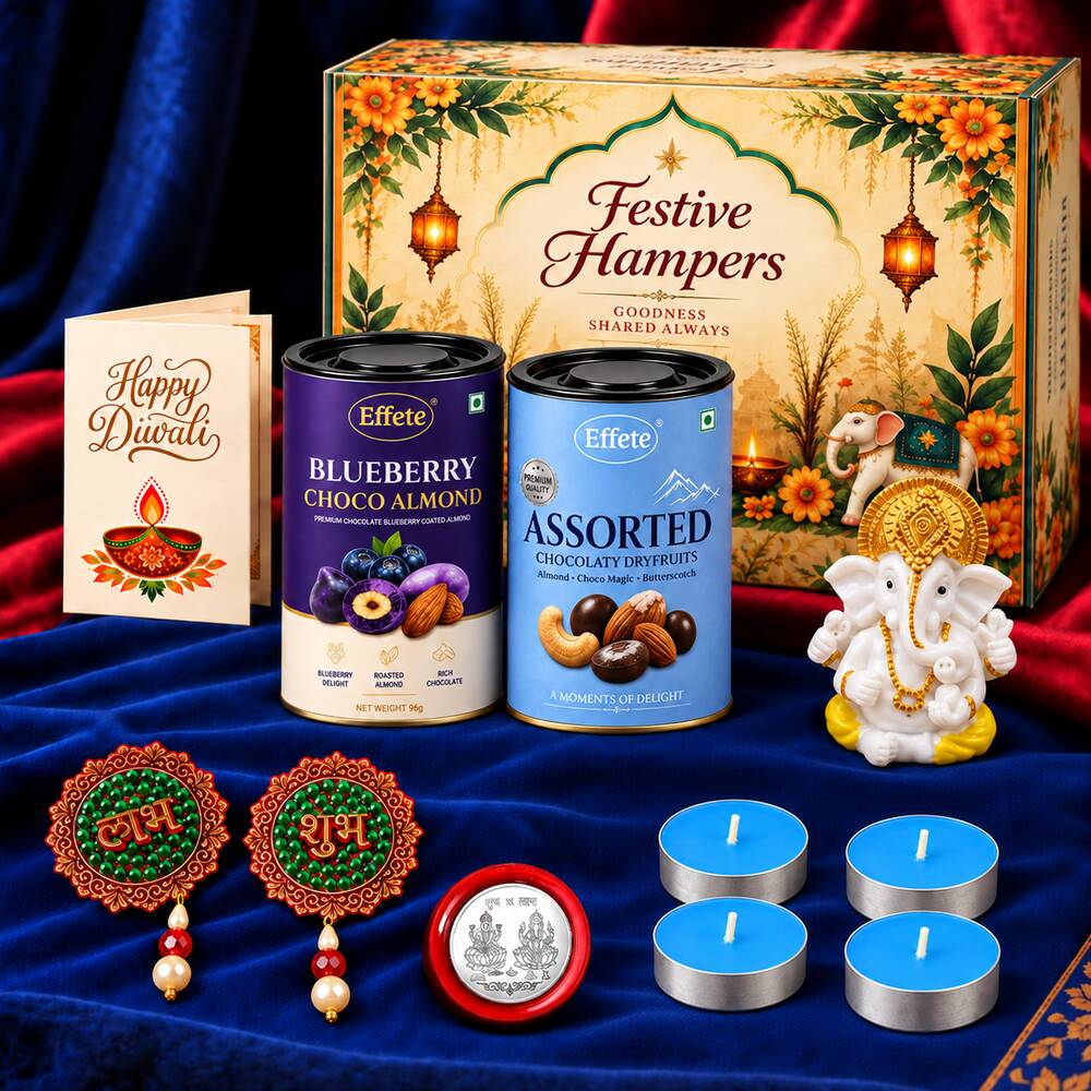 Blue Tealight Festive Gift Box