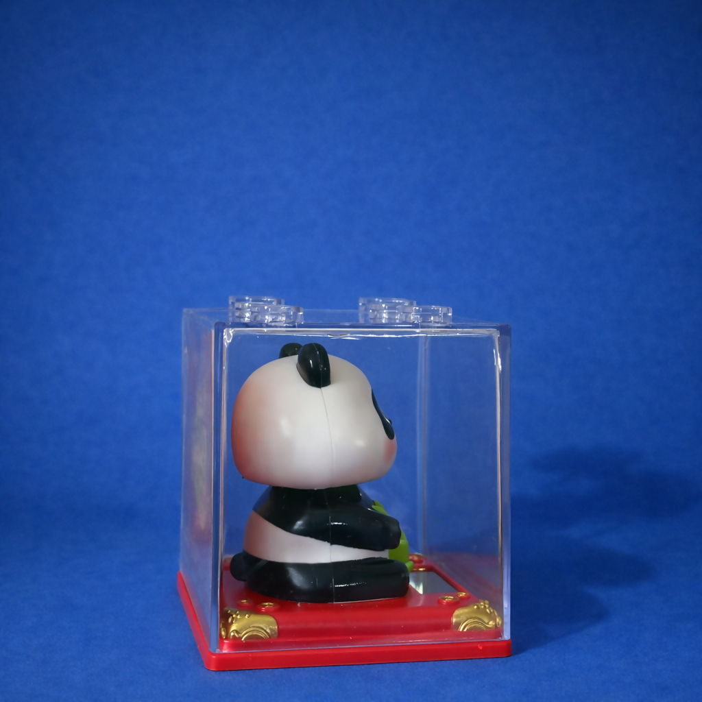 Solar Powered Head-Shaking Panda Toy • Cute Dashboard Bobble Panda