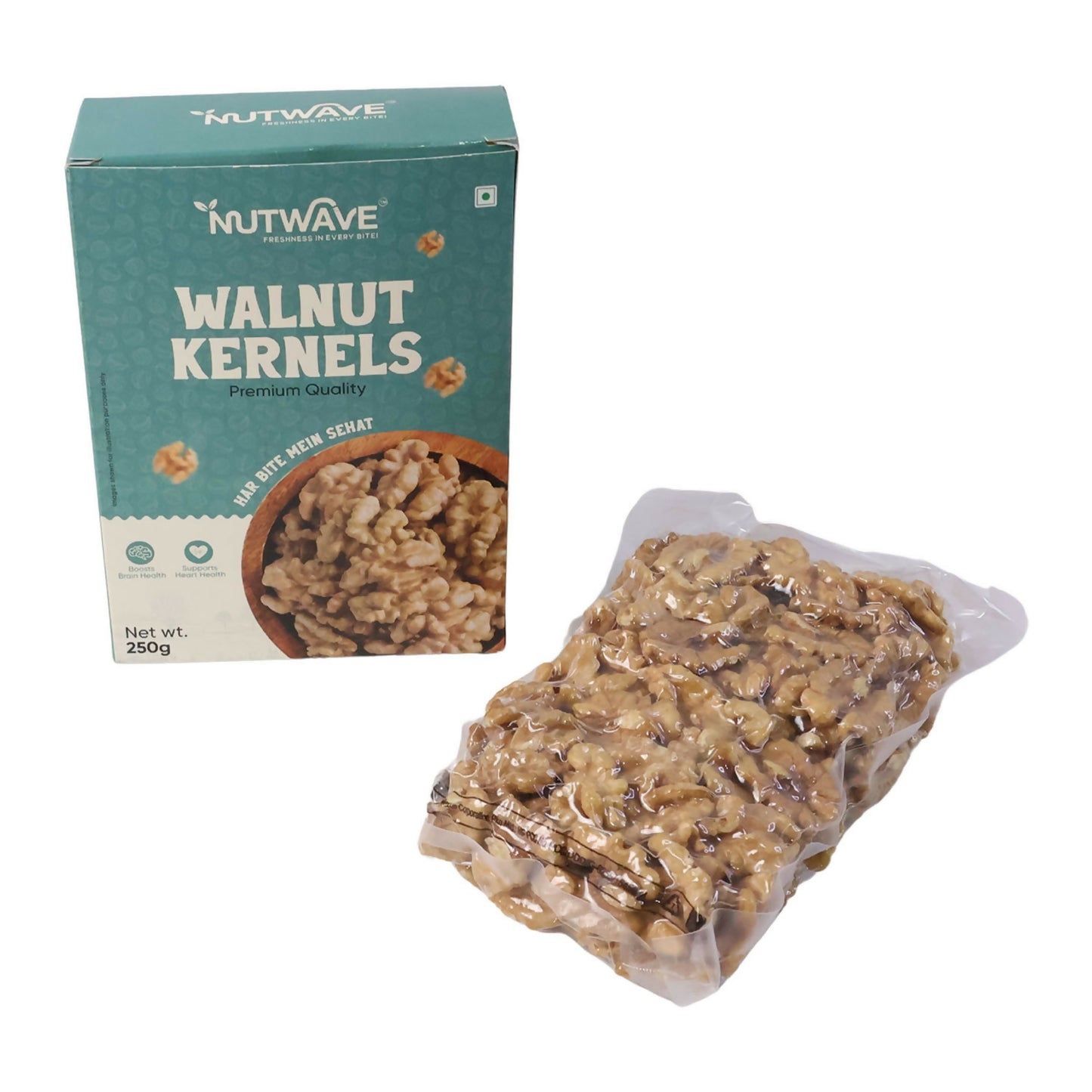Nutwave Premium Walnut Kernels, Naturally Fresh Akhrot For High Protein (250Gm)