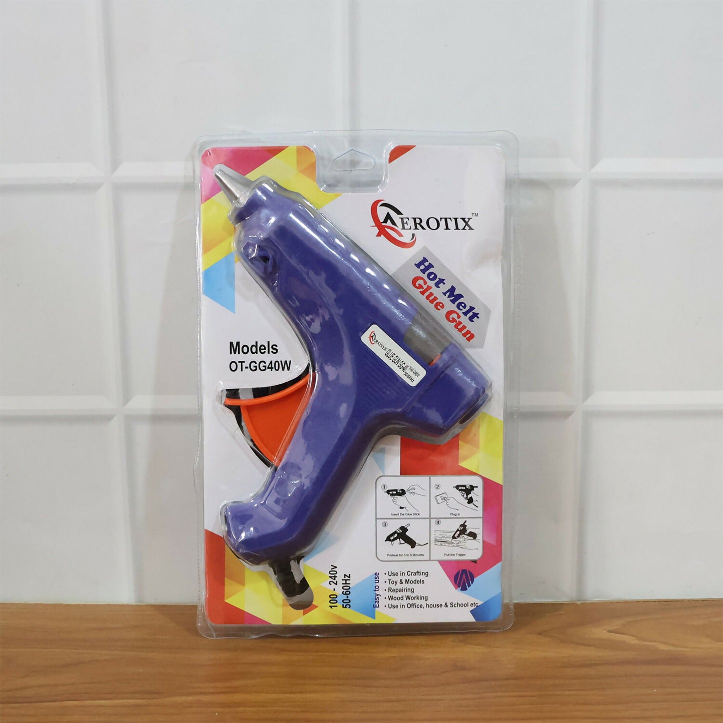 Electric 40W Fast Heating Hot Melt Glue Gun for DIY Crafts, Repairs, Paper, Plastic & Accessories